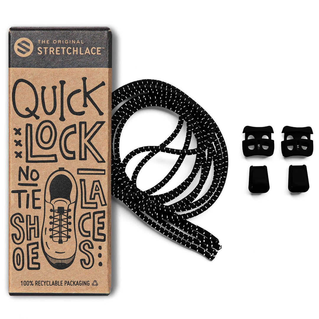 Quick Lock No Tie Elastic Shoelaces: Red