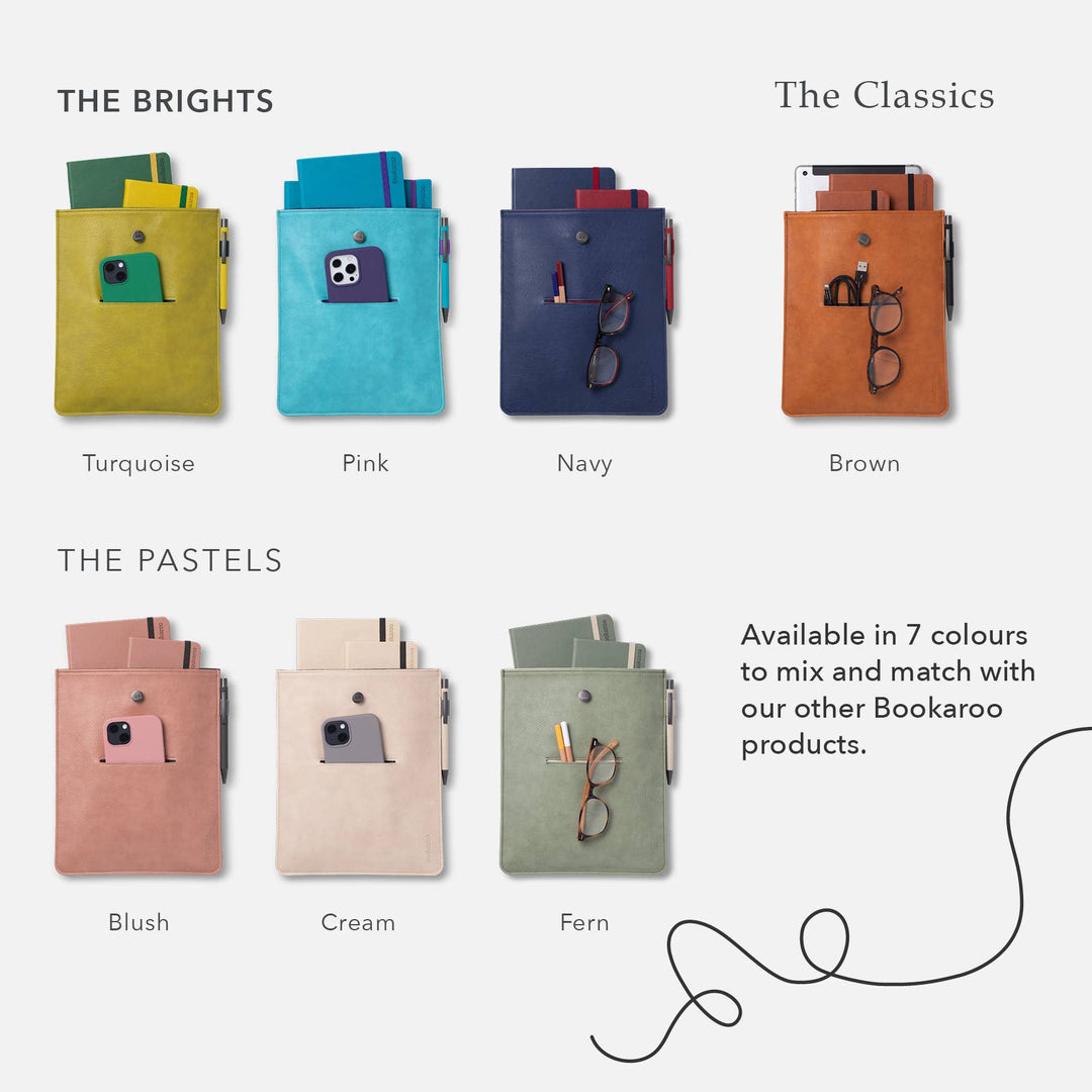Bookaroo Books & Stuff Pouch: Fern and Cream