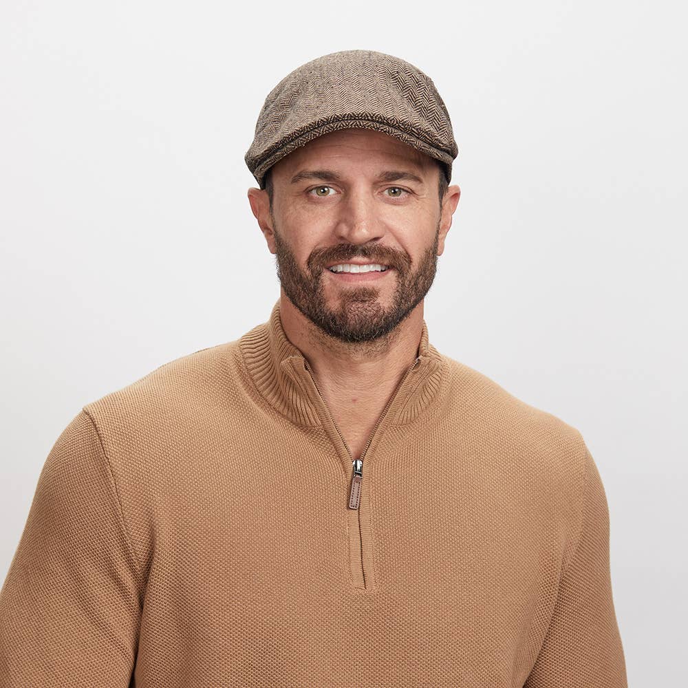 Newsboy Flat Cap - Style Mikey: Brown / XS/S