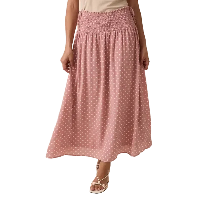 W's Polka Dot Midi Skirt