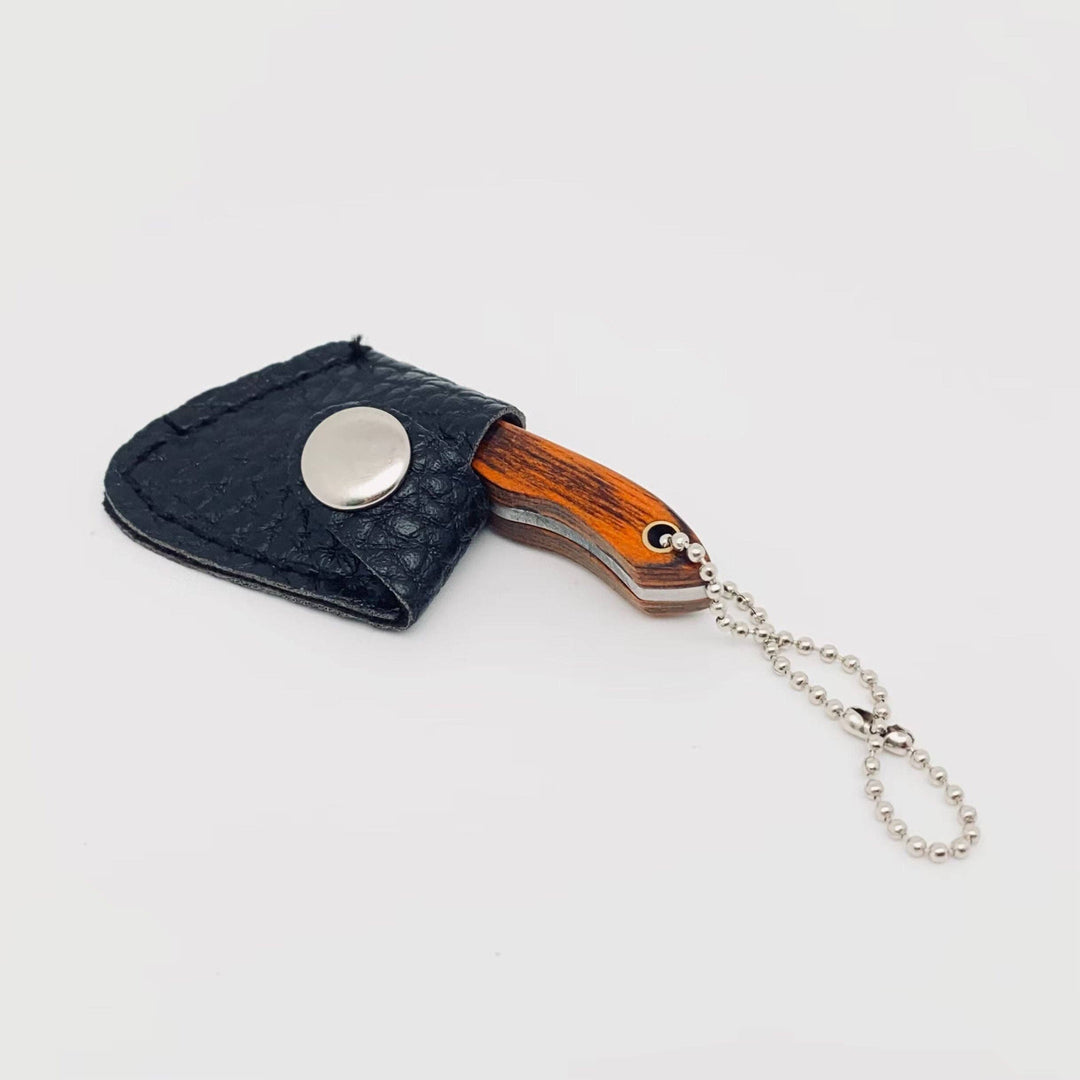 Wooden Handle Mini Stainless Steel Axe With Protective Cover