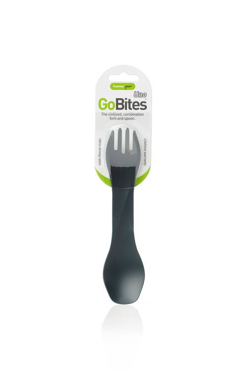 GoBites Uno Bulk - Portable Reusable Spork Utensil: Dark Gray