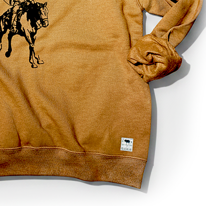 Hold Your Horses Crewneck Sweatshirt, Golden Pecan