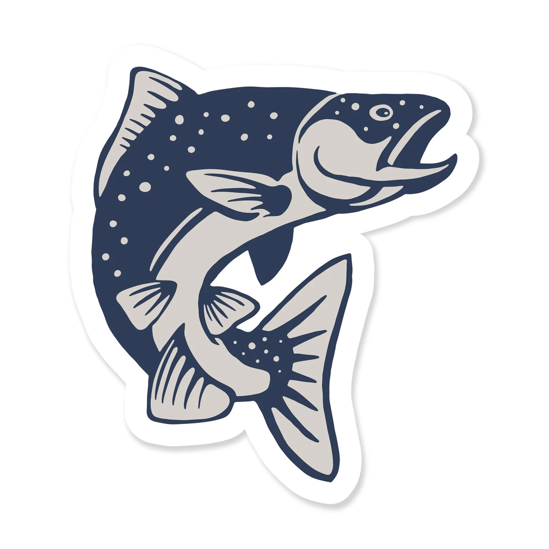 Small Die Cut Sticker Jumpin' Fish