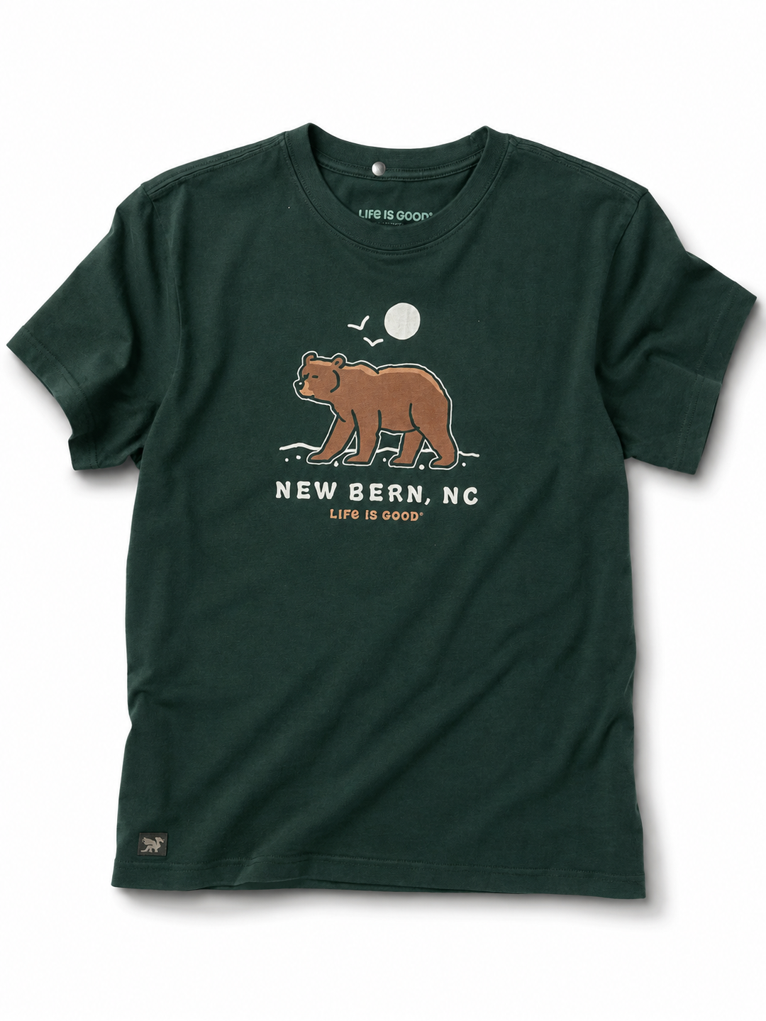 M's Walking Bear Crusher Tee, New Bern Name Drop