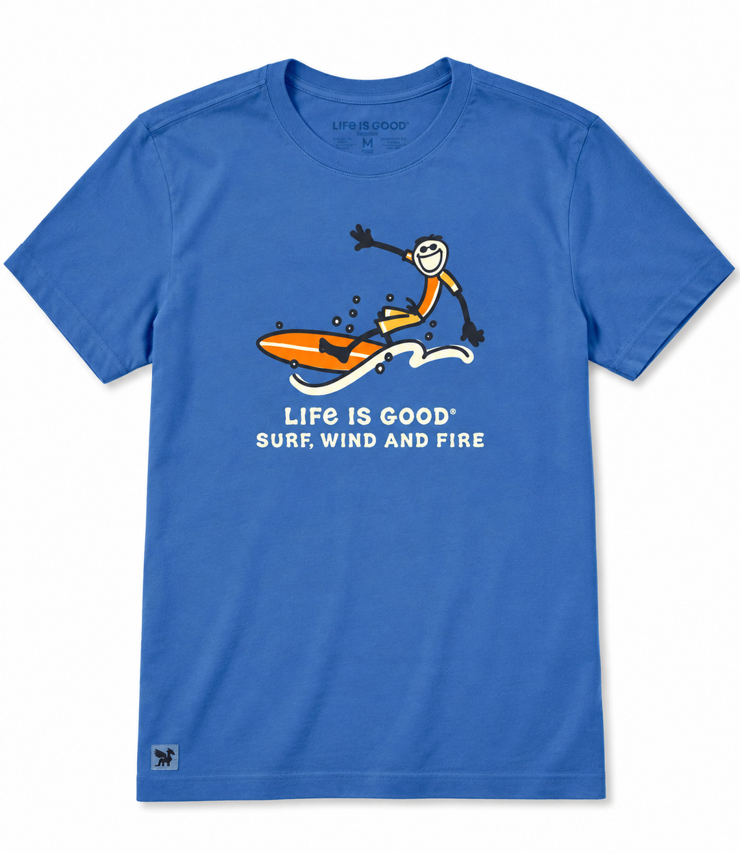 M's Surfing Jake Crusher Tee, Surf, Wind and Fire Name Drop
