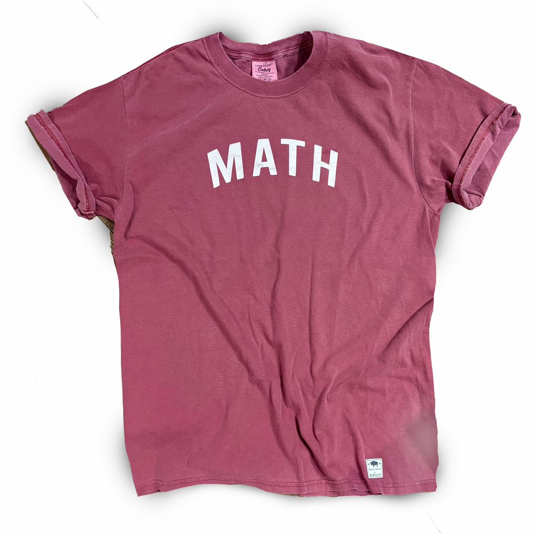 Math T-shirt, Vintage Red
