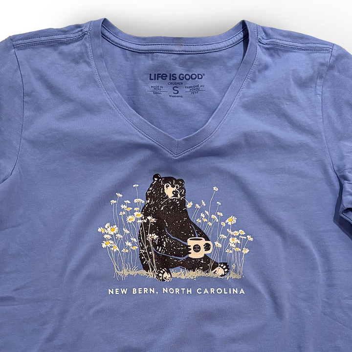 W's L/S Crusher Tee Daisy Bear, New Bern Name Drop
