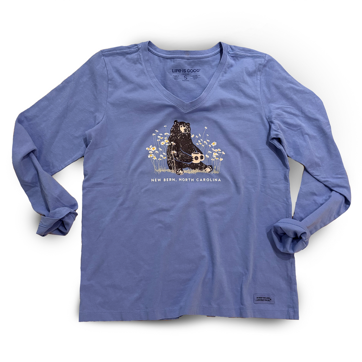 W's L/S Crusher Tee Daisy Bear, New Bern Name Drop