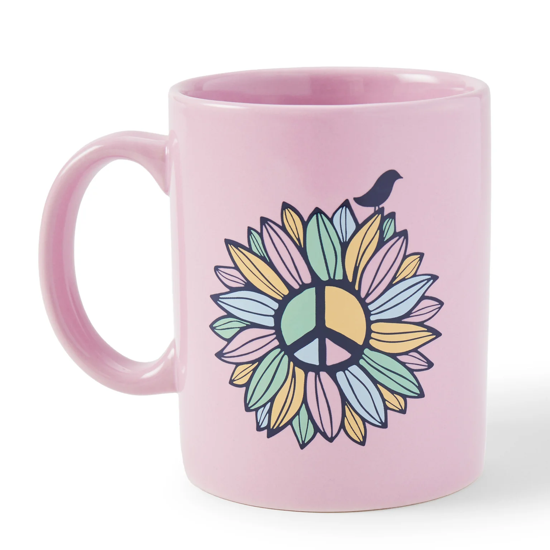 Jake's Mug Peace Sign Flower