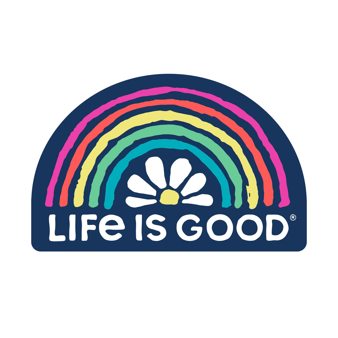 Small Die Cut Decal Daisy Rainbow