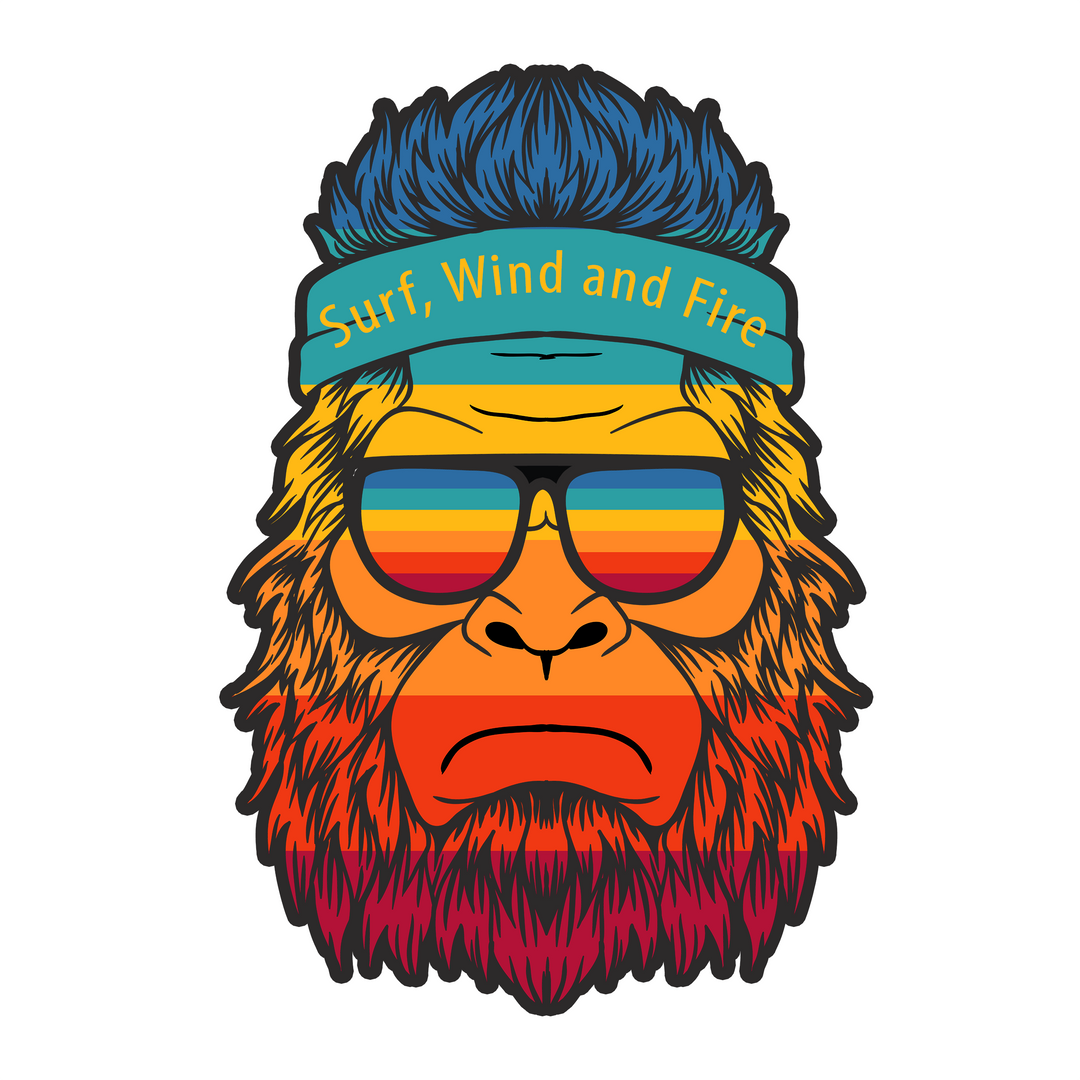 Rainbow Sasquatch Sticker 4"