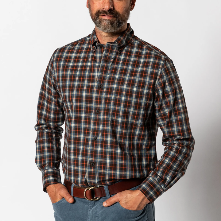 M's LS Cotton Slub Sport Shirt - Dunn