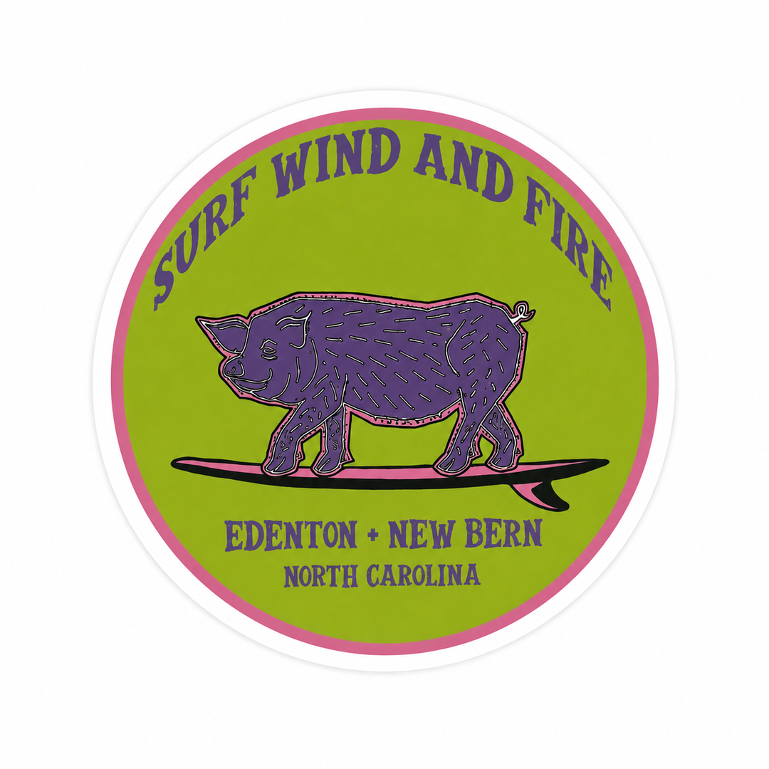 Surfing Pig Sticker