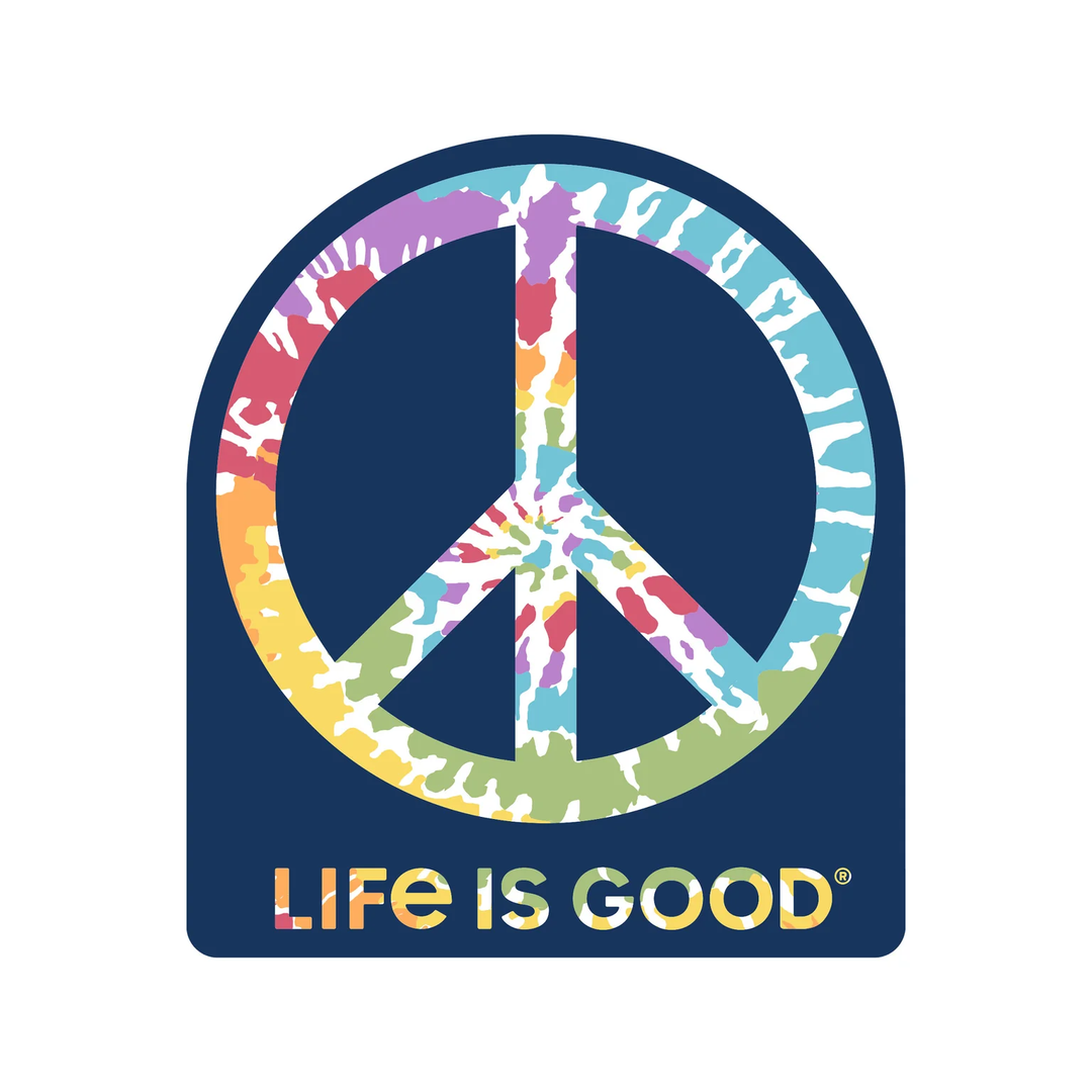 Small Die Cut Decal Tie Dye Peace