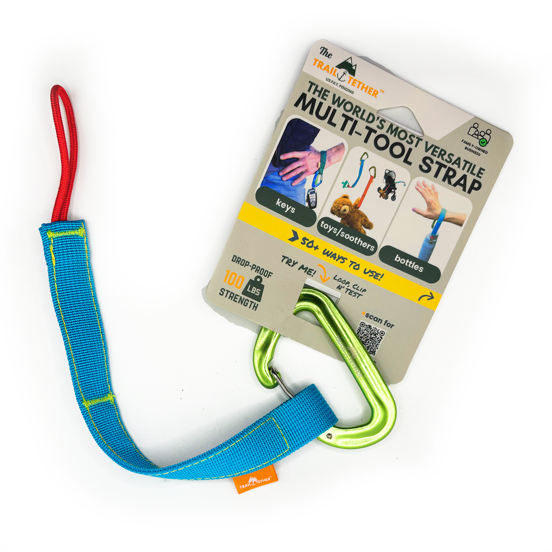 Trail Tether: Hiking-Rated Pacifier Clip and Multi-Use Strap