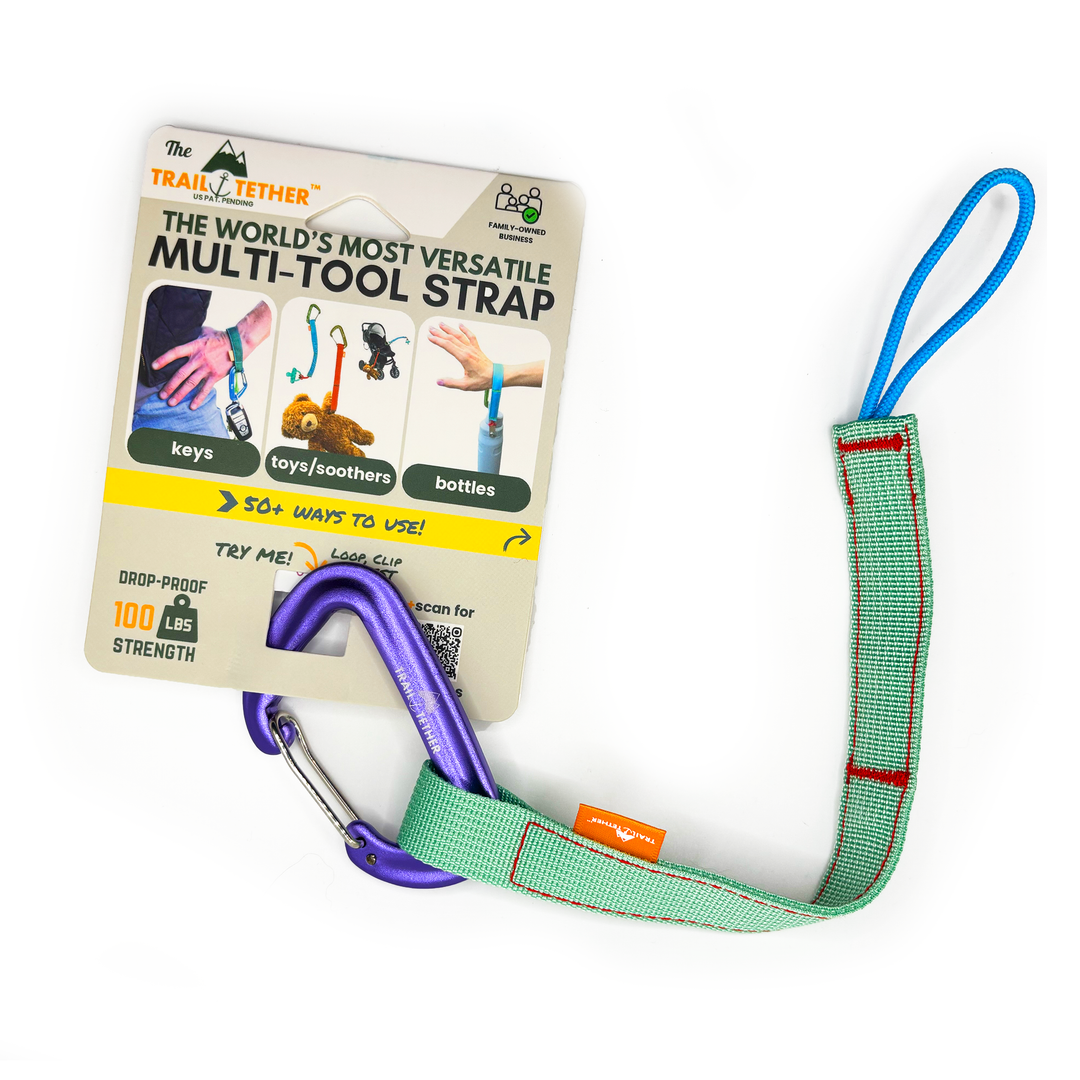 Trail Tether: Hiking-Rated Pacifier Clip and Multi-Use Strap