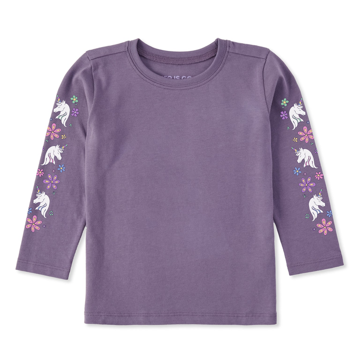 T's L/S Crusher Tee Unicorn Flowers