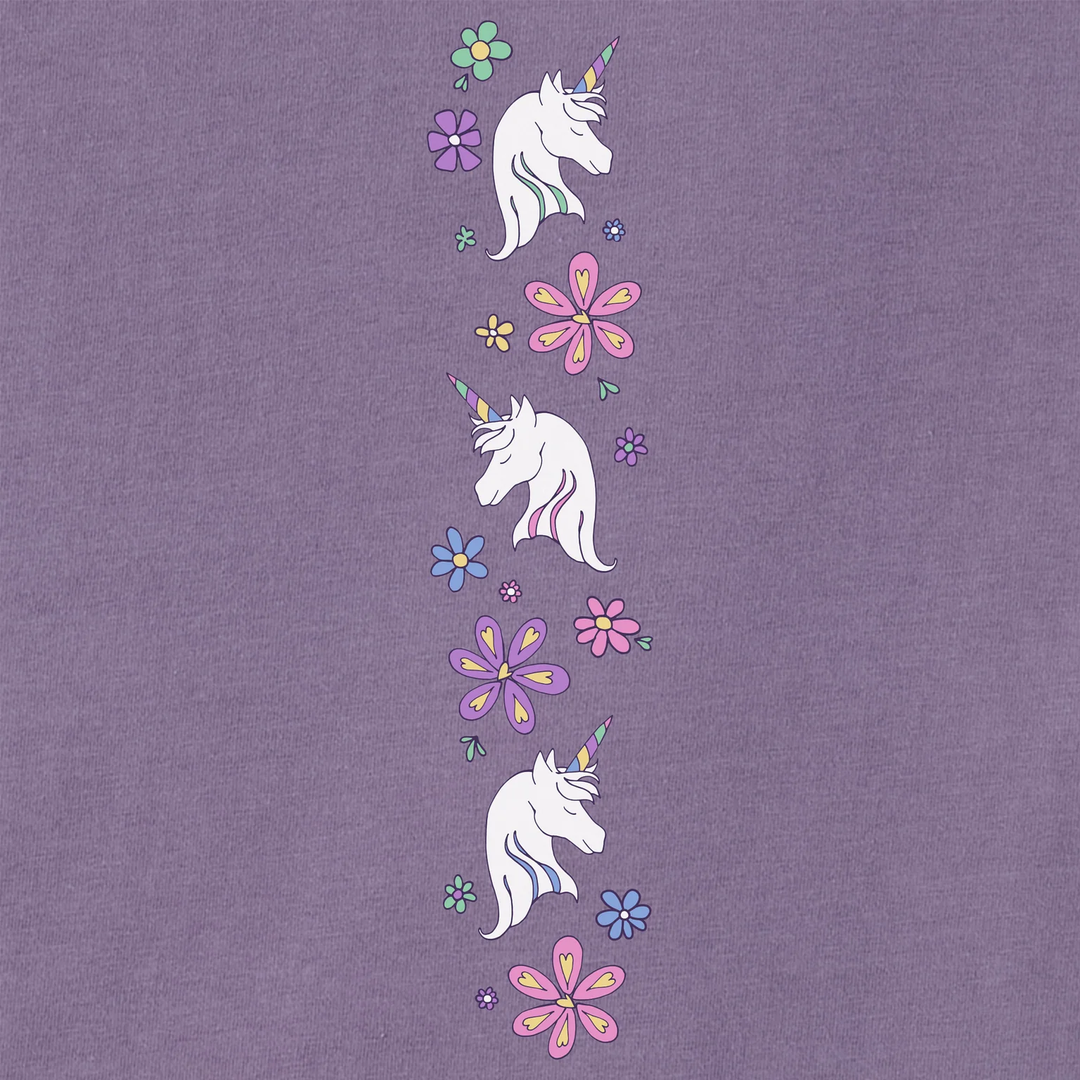 T's L/S Crusher Tee Unicorn Flowers