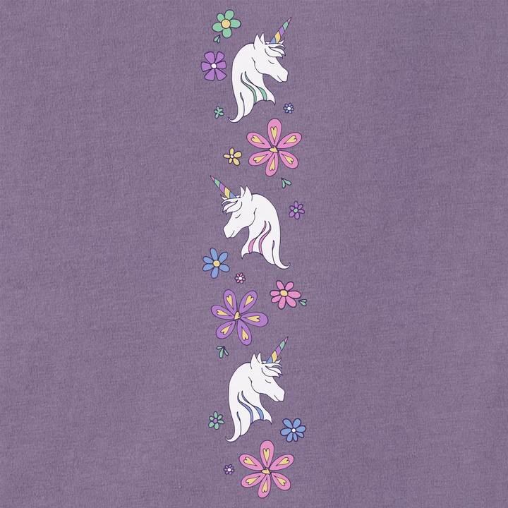 T's L/S Crusher Tee Unicorn Flowers