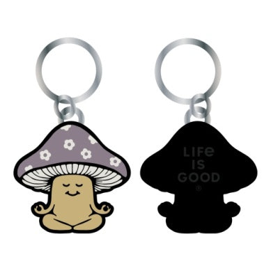A Kind Keychain Peaceful Mushroom