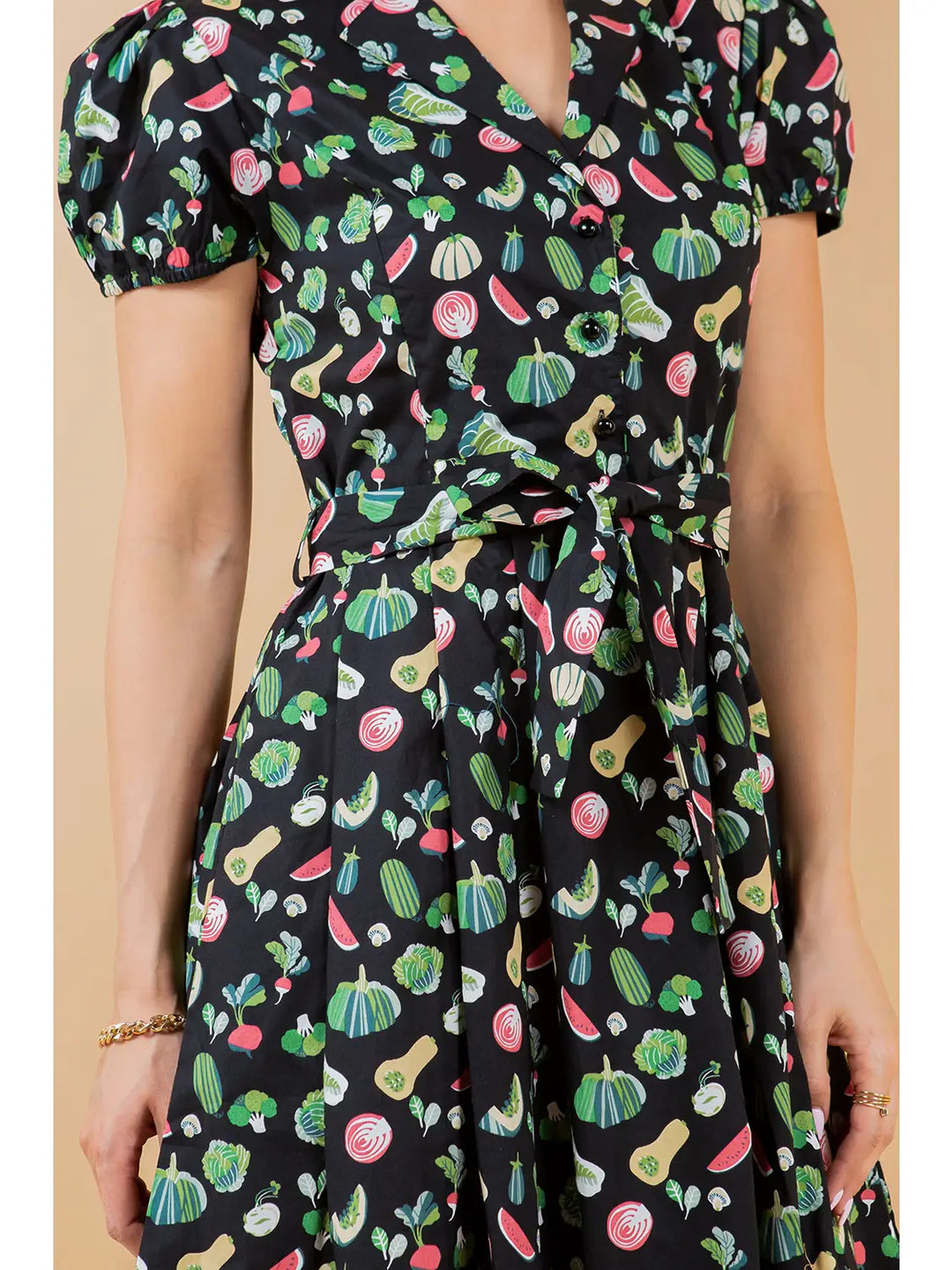 W's Mix Vegetable Fit and Flare Cotton Dress