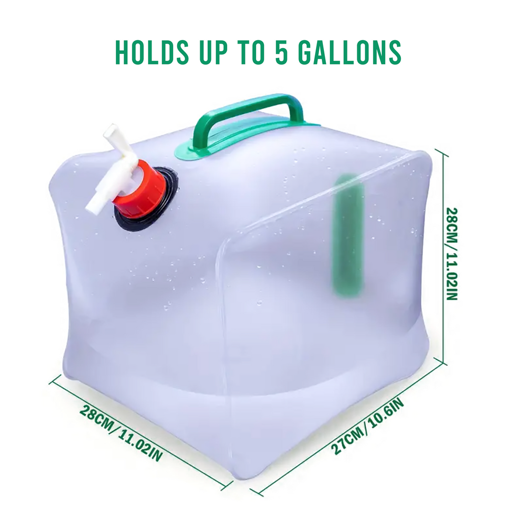 5 Gallon Portable Water Storage with Handle and Control Spout