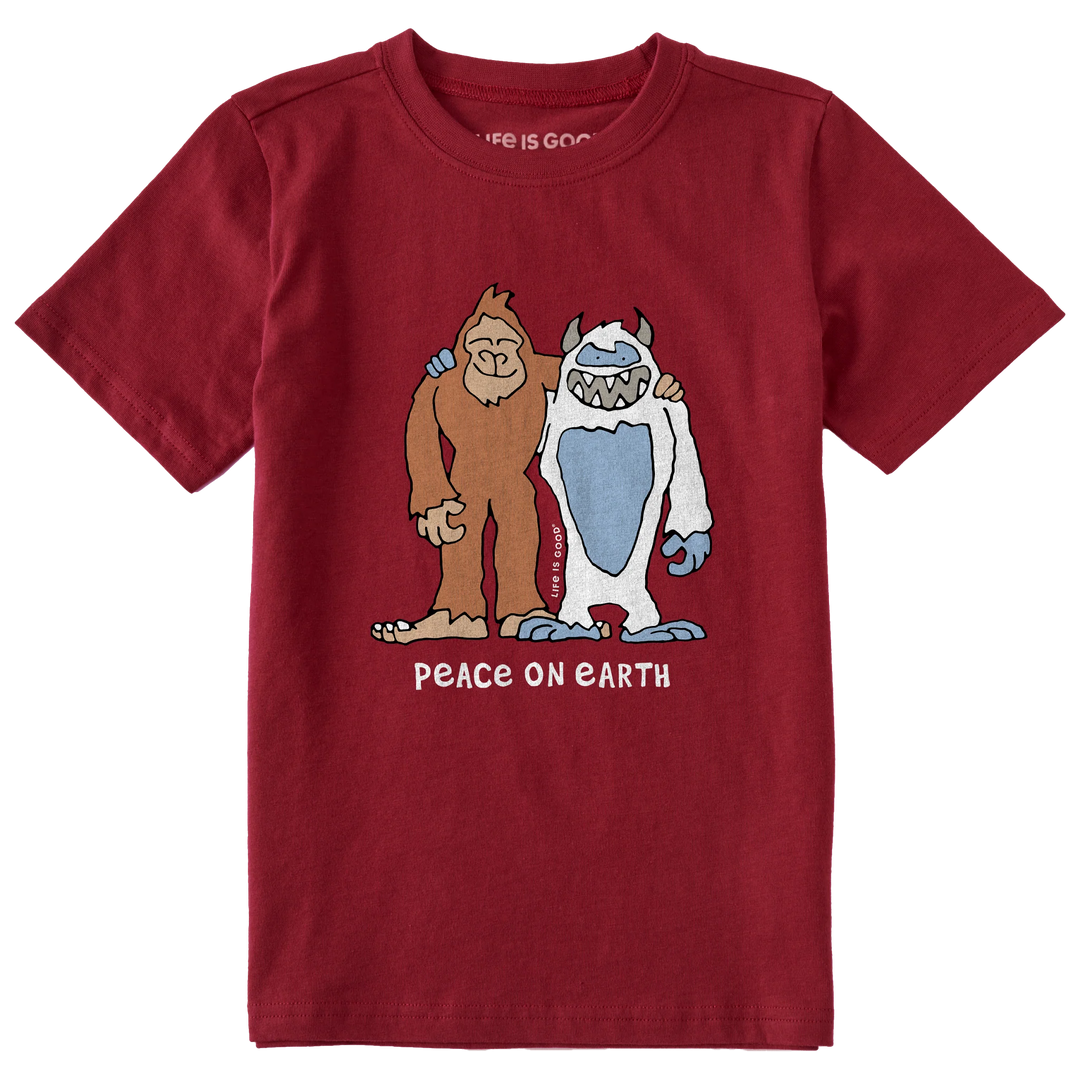 K's S/S Crusher Tee Bigfoot and Yeti Peace on Earth