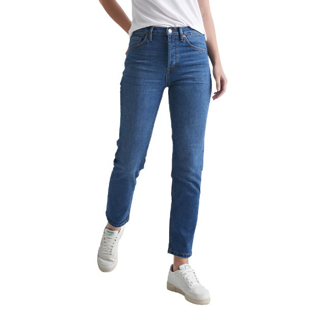Women's Midweight Performance Denim High Rise Straight - Surf, Wind and Fire