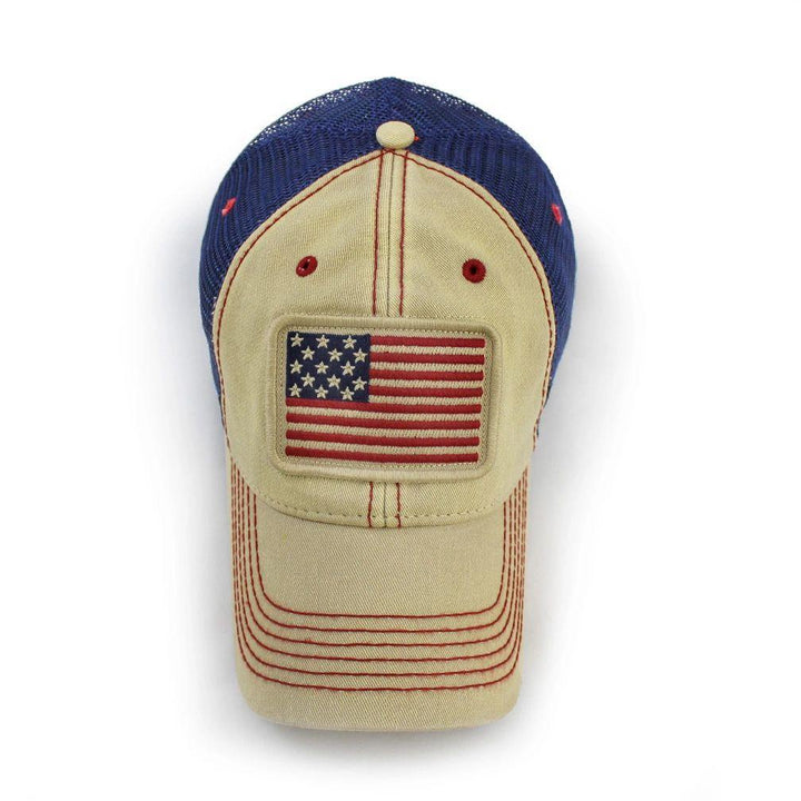 1812 USA Flag Patch Trucker Hat