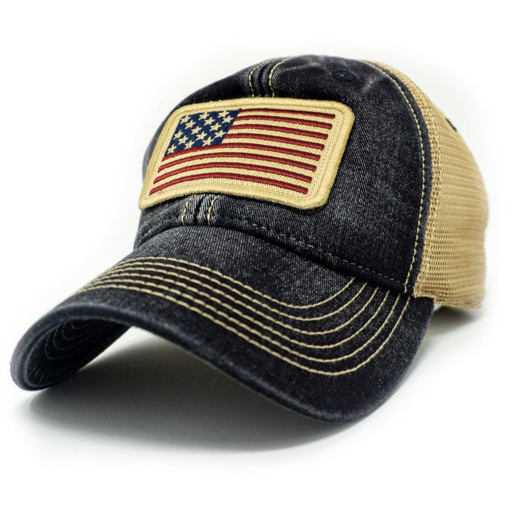 1812 USA Flag Patch Trucker Hat