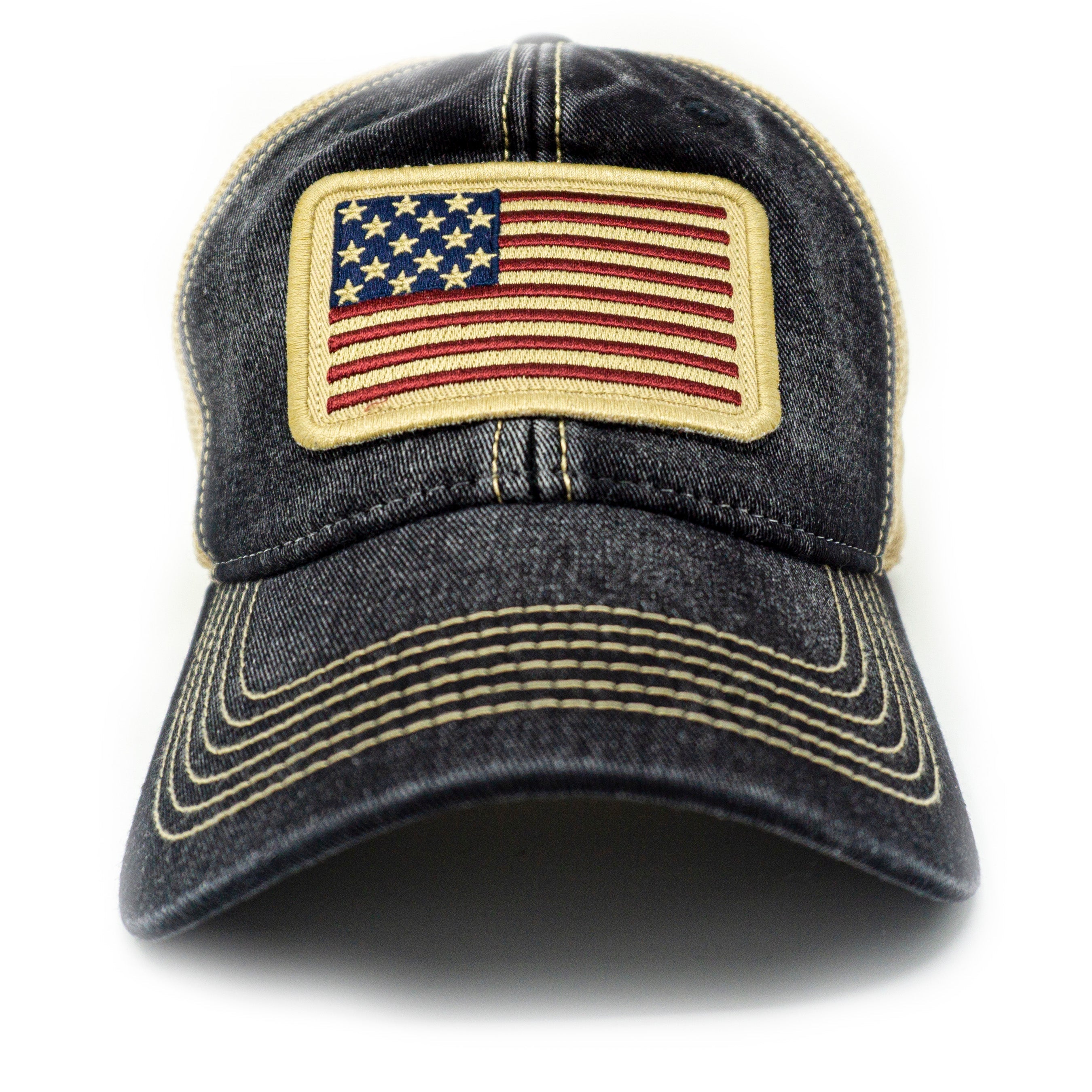 1812 USA Flag Patch Trucker Hat