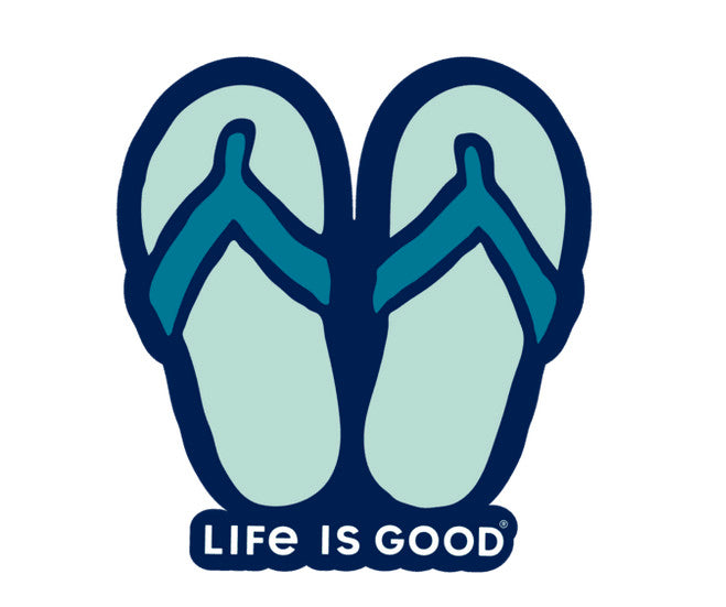 Die Cut Sticker Flip Flops - Surf, Wind and Fire