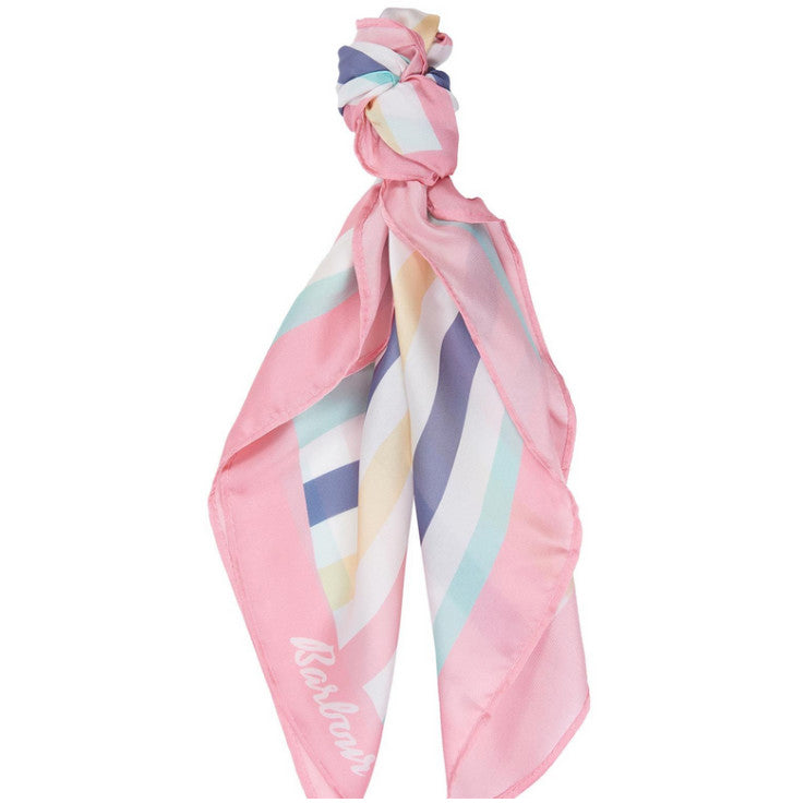 Barbour Rainbow Stripe Square Scarf, Multi - Surf, Wind and Fire