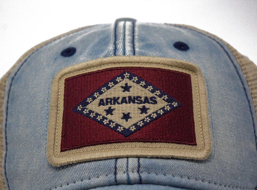 Arkansas Flag Patch Trucker Hat
