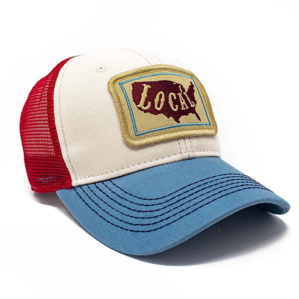 Local USA Structured Every Day Trucker Hat, Cream