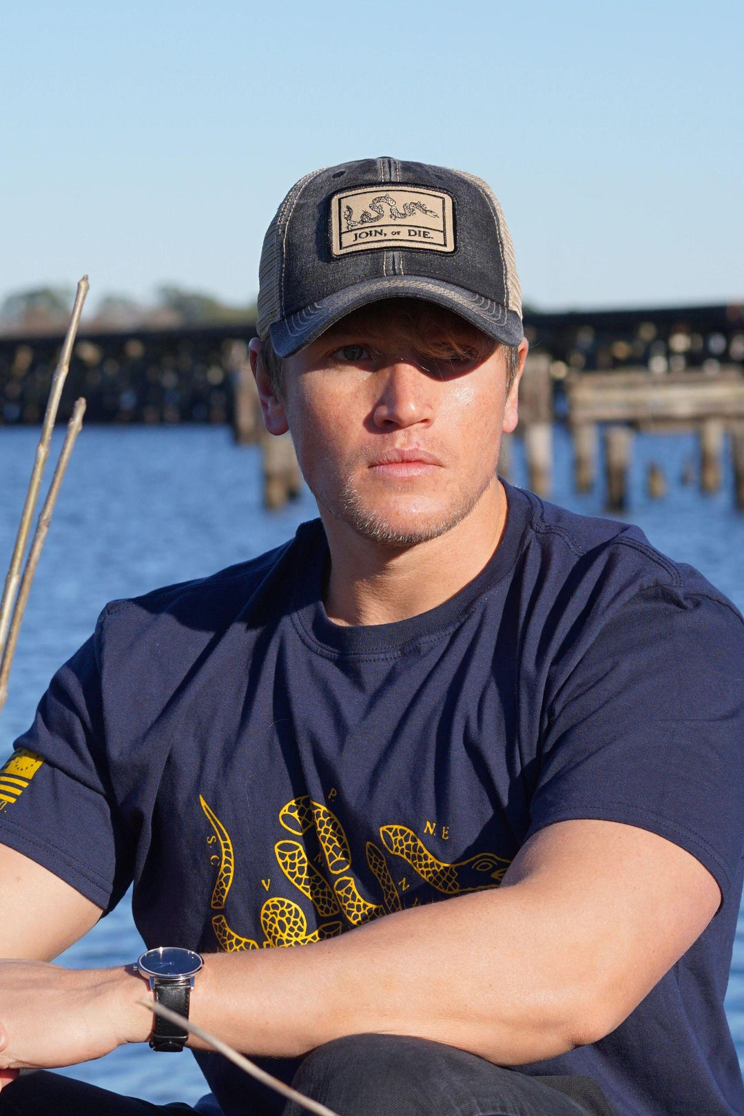 Join or Die Flag Patch Trucker Hat