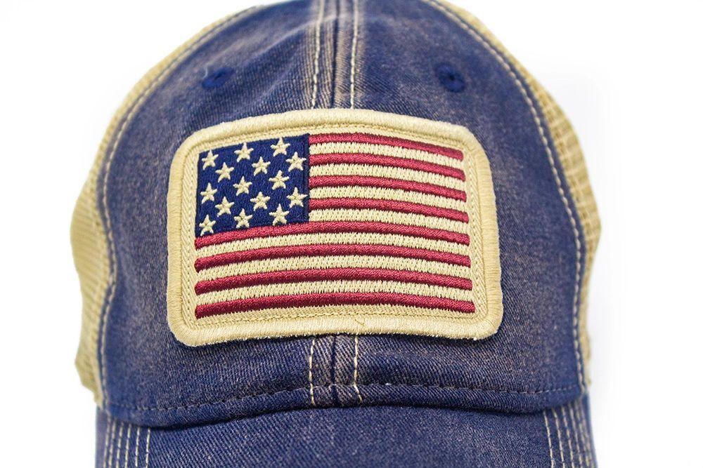 1812 USA Flag Patch Trucker Hat