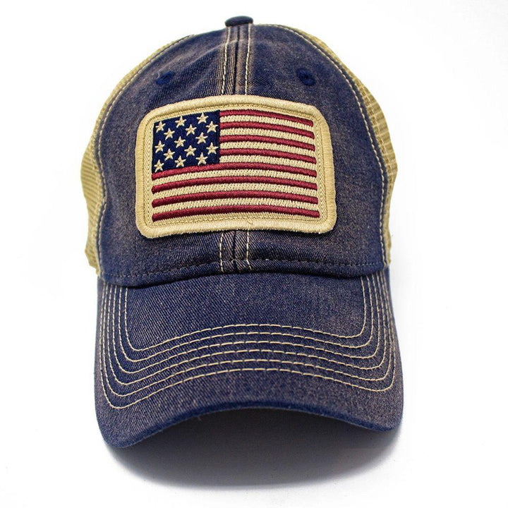 1812 USA Flag Patch Trucker Hat