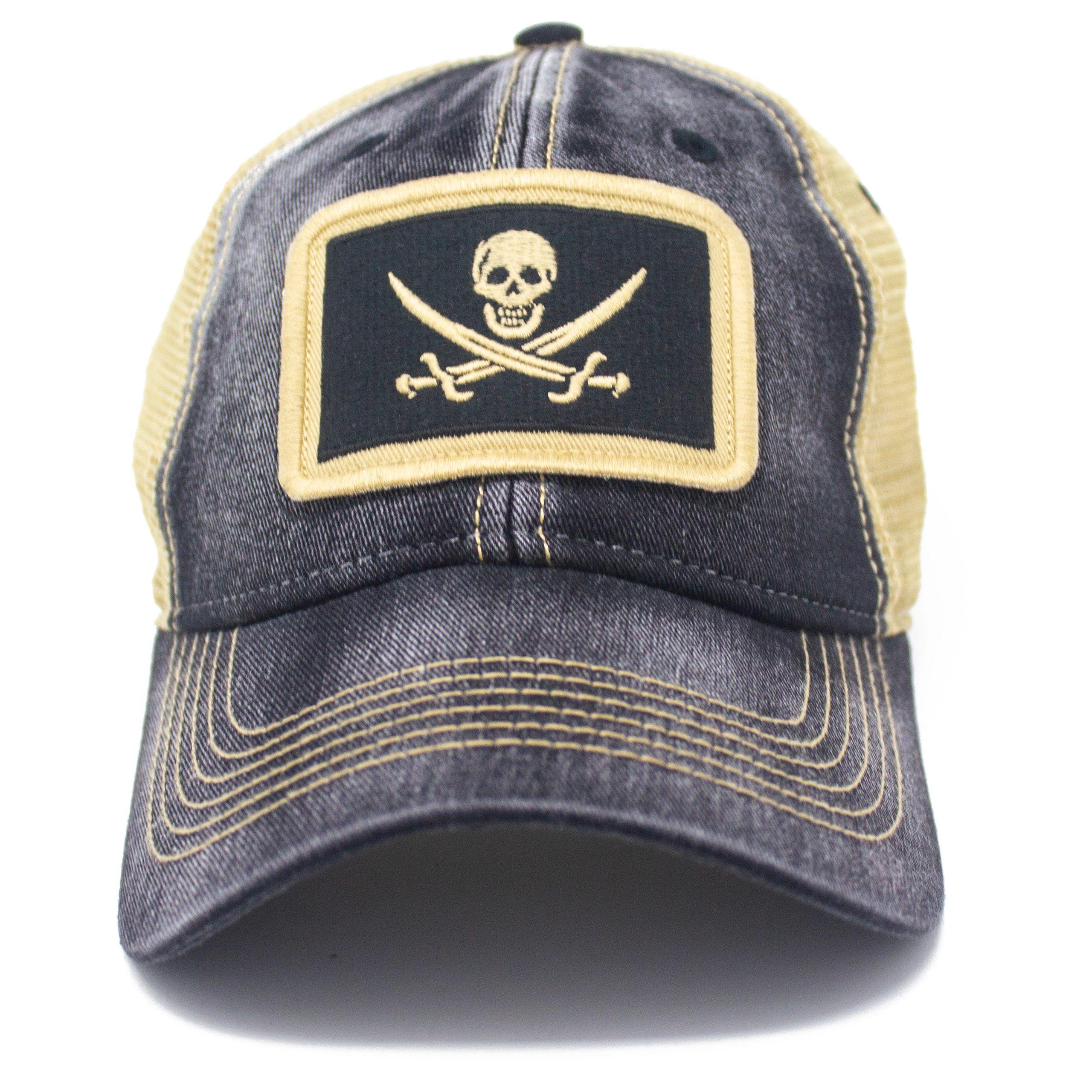 Calico Jack Skull and Swords Pirate Flag Trucker Hat