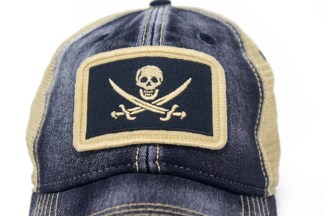 Calico Jack Skull and Swords Pirate Flag Trucker Hat