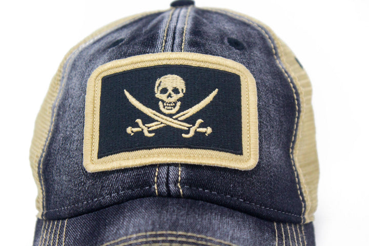 Calico Jack Skull and Swords Pirate Flag Trucker Hat