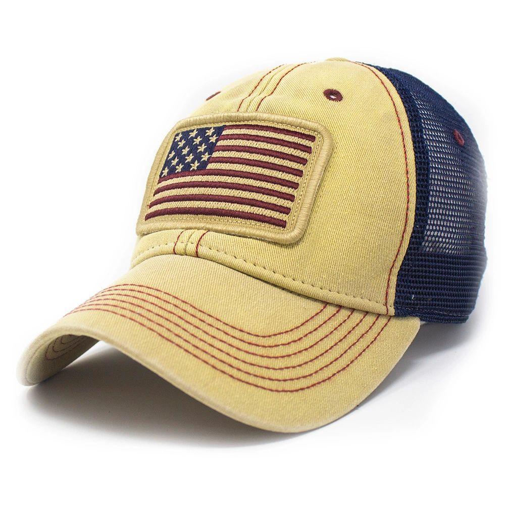 1812 USA Flag Patch Trucker Hat