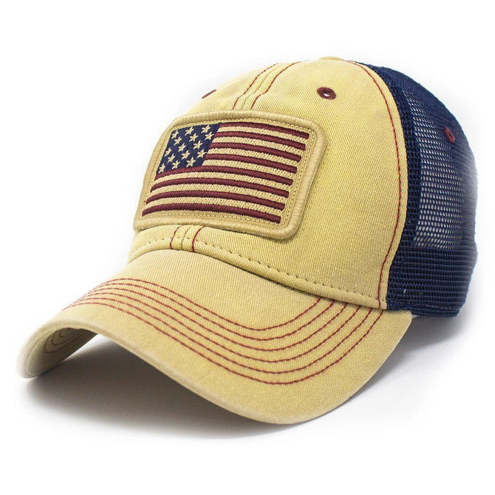 1812 USA Flag Patch Trucker Hat