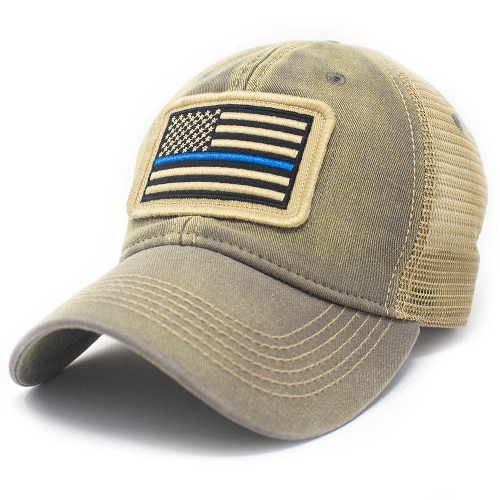 Thin Blue Line Flag Trucker Hat