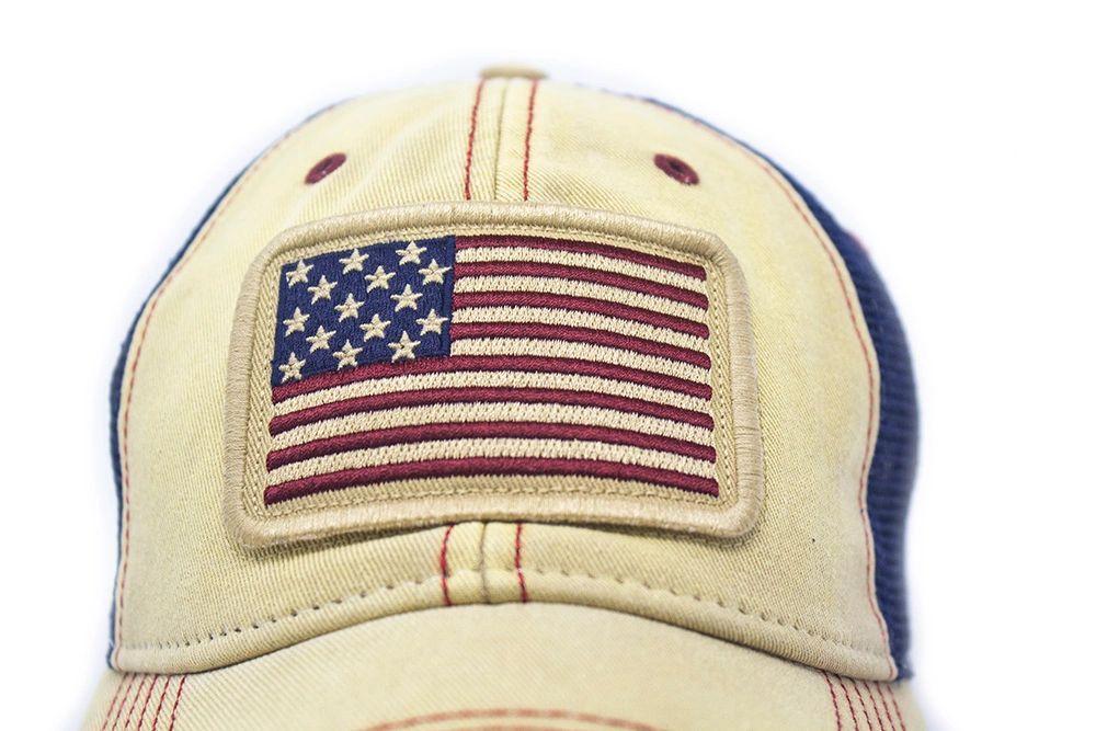 1812 USA Flag Patch Trucker Hat