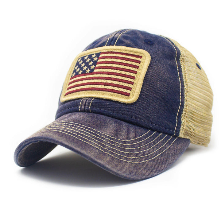 1812 USA Flag Patch Trucker Hat
