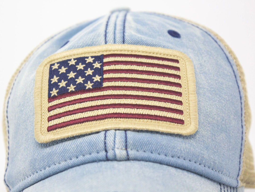 1812 USA Flag Patch Trucker Hat