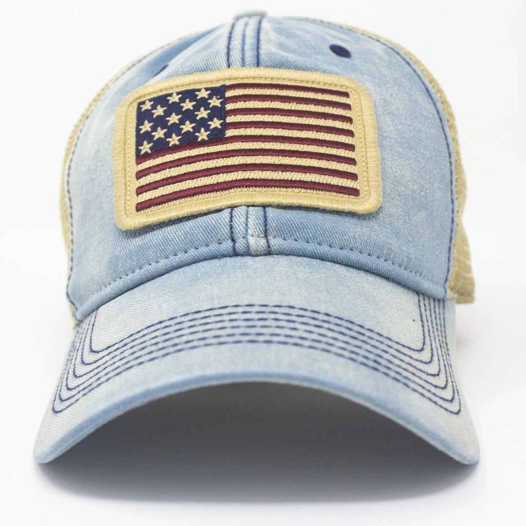 1812 USA Flag Patch Trucker Hat