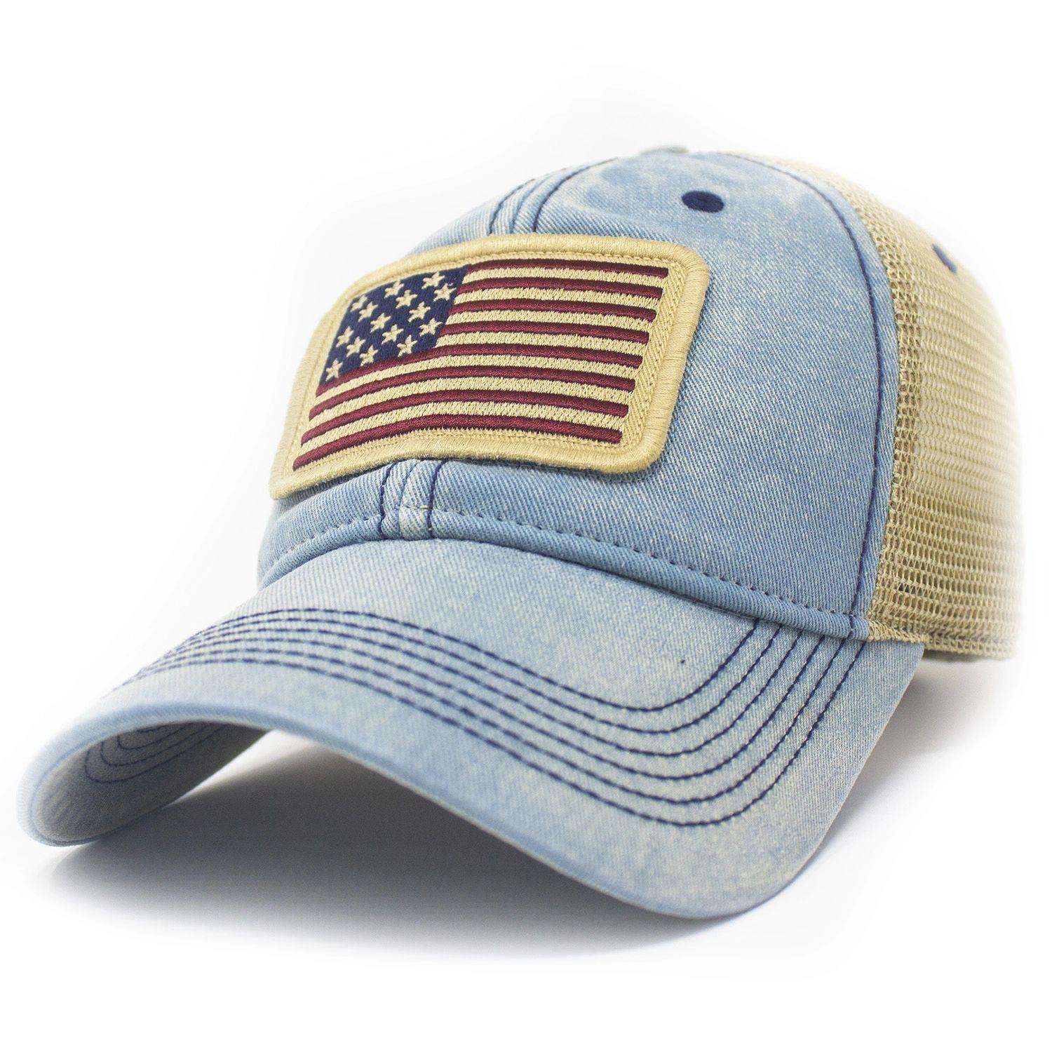 1812 USA Flag Patch Trucker Hat